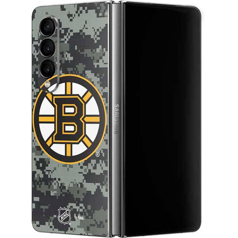 NHL Boston Bruins Camo Galaxy Z Fold4 5G Skin